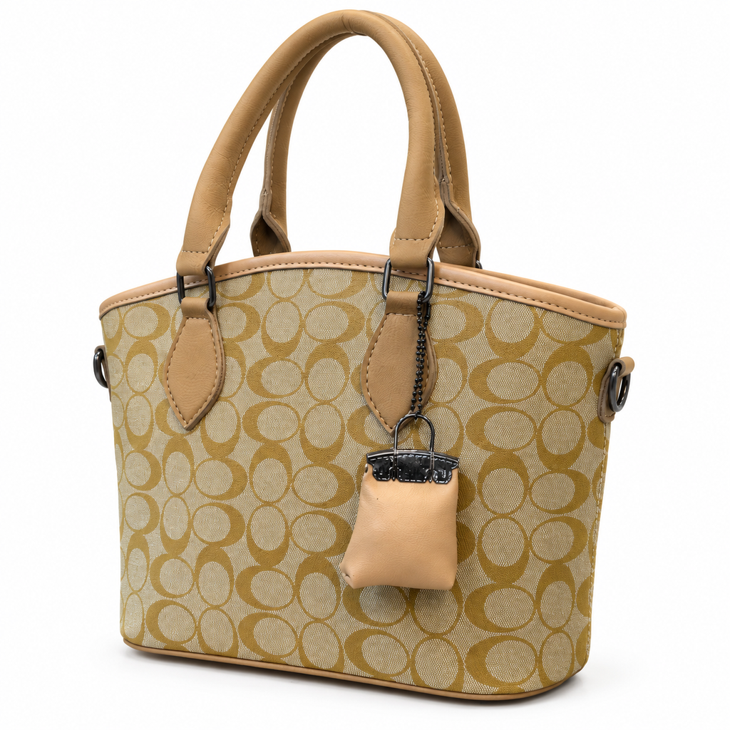 Signature Circle Print Top Handle Handbag