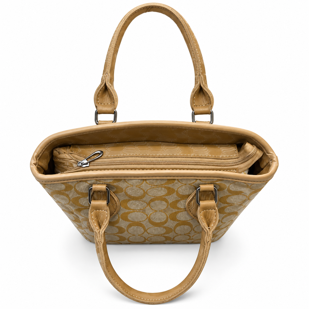 Signature Circle Print Top Handle Handbag