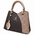 Imported Leaf Charm Top Handle Handbag