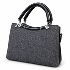 Imported Textured Top Handle Handbag