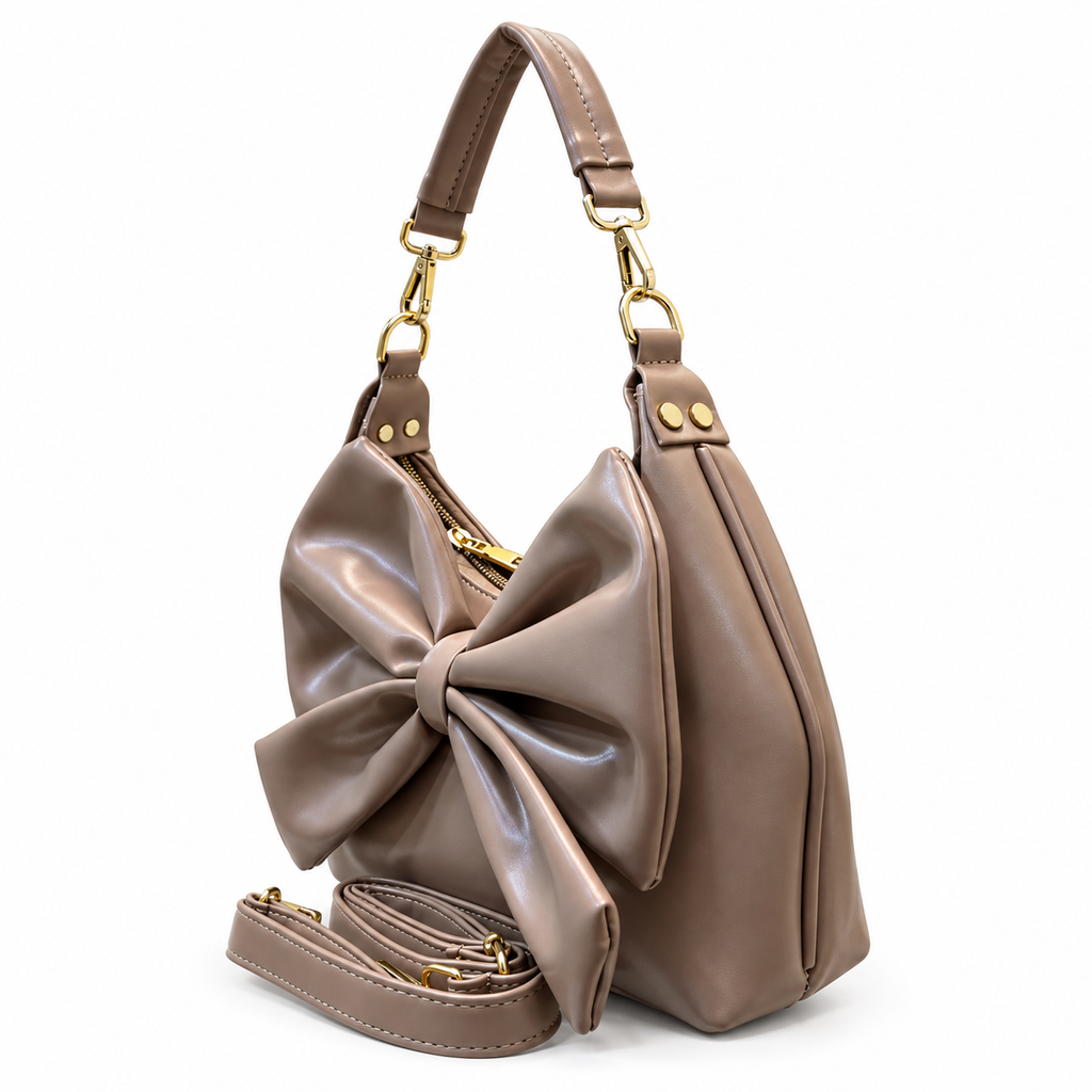Bow Detail Hobo Shoulder Bag