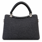 Imported Textured Top Handle Handbag