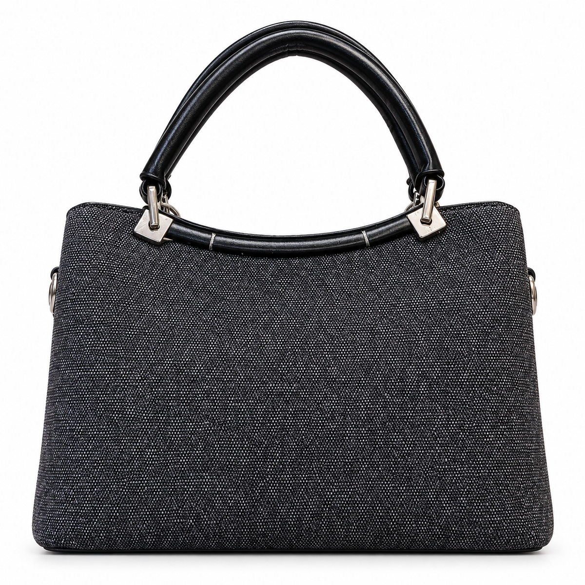 Imported Textured Top Handle Handbag