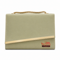 Diagonal-Bar Chain Flap Shoulder Bag