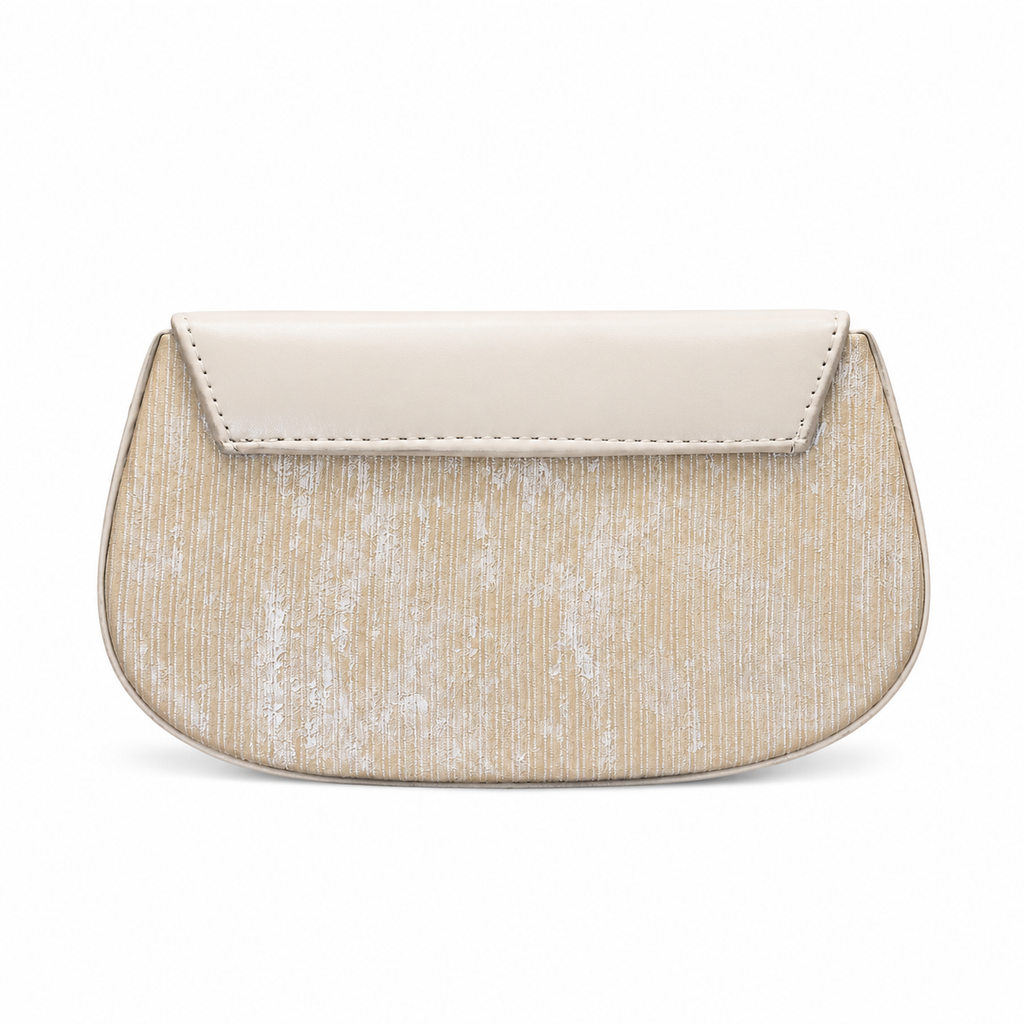 Pleated Textured Flap Chain Shoulder Bag