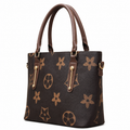 Floral-Pattern Structured Tote Bag