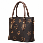 Floral-Pattern Structured Tote Bag