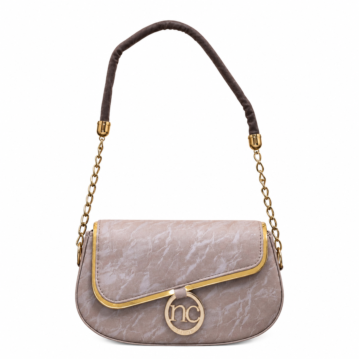 Light Marbled Chain-Shoulder Bag