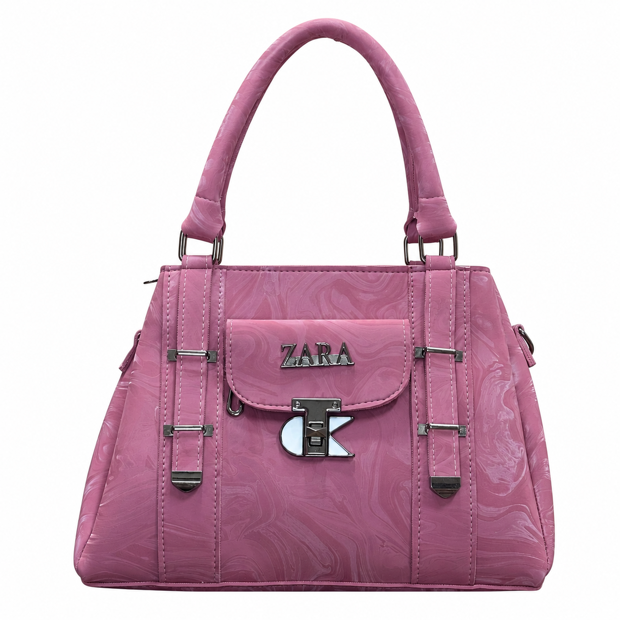 Marbled Structured Handbag