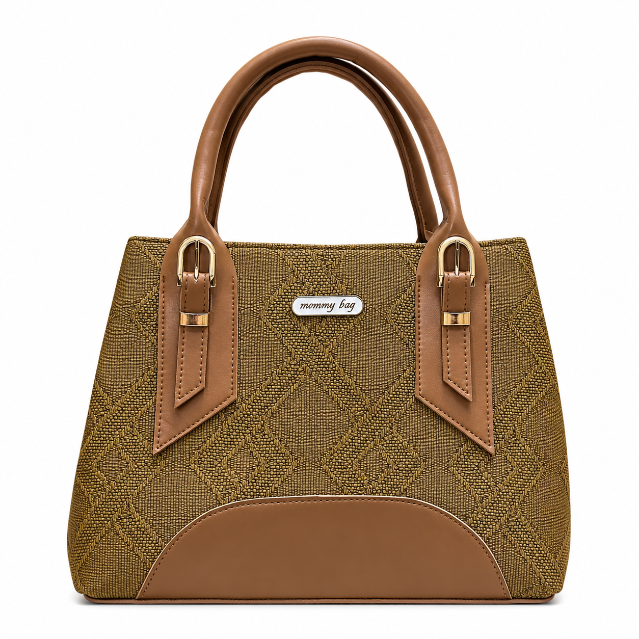 Structured Embossed Mommy Tote Bag