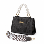 Pearl-Beaded Top-Handle Handbag