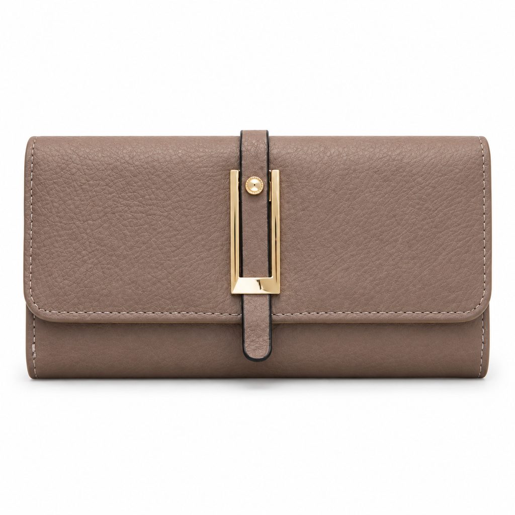Textured Flap Clutch Wallet with Tassel Detail
