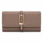 Textured Flap Clutch Wallet with Tassel Detail