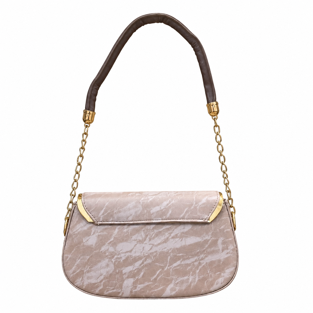 Light Marbled Chain-Shoulder Bag