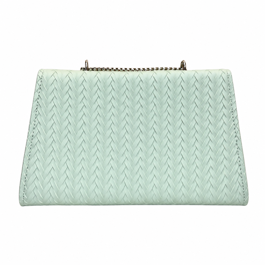 Chevron Embossed Chain Shoulder Bag