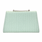 Chevron Embossed Chain Shoulder Bag