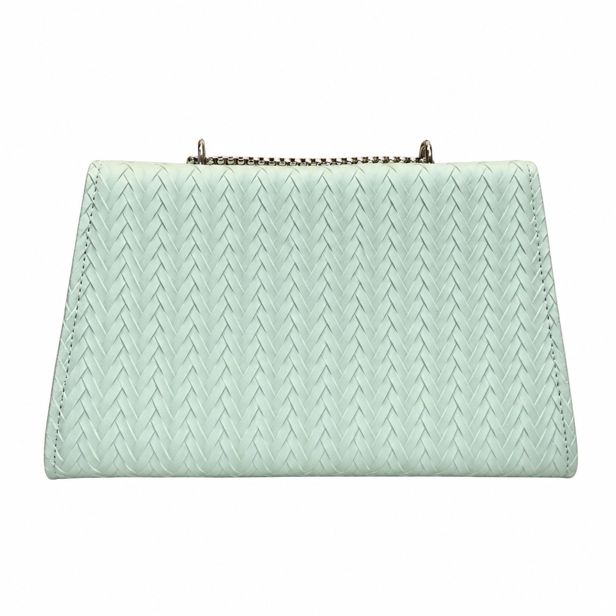 Chevron Embossed Chain Shoulder Bag
