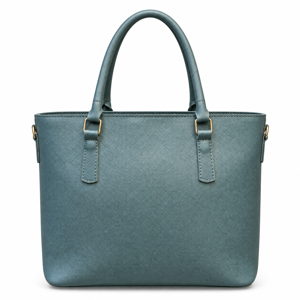 Structured Handbag with Matching Accessory Pouch