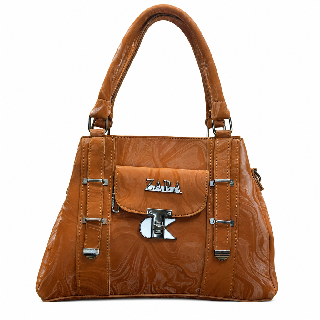 Marbled Structured Handbag