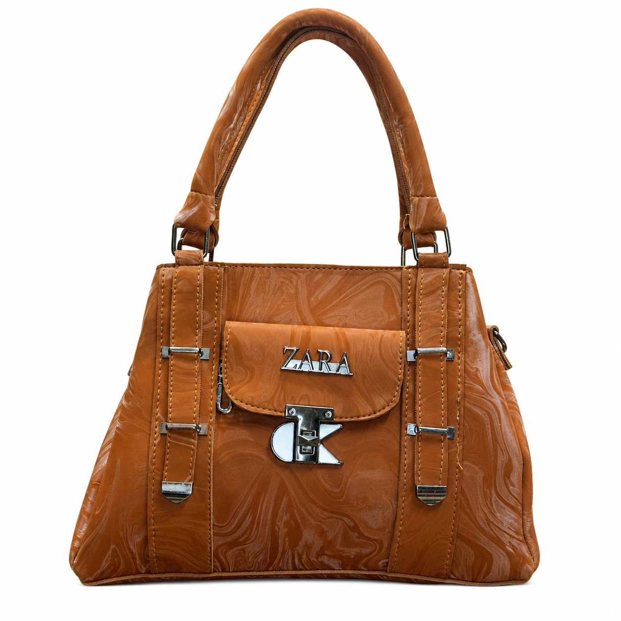 Marbled Structured Handbag