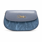 Pleated Textured Flap Chain Shoulder Bag