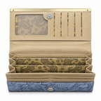 Floral Embossed Frame Clutch