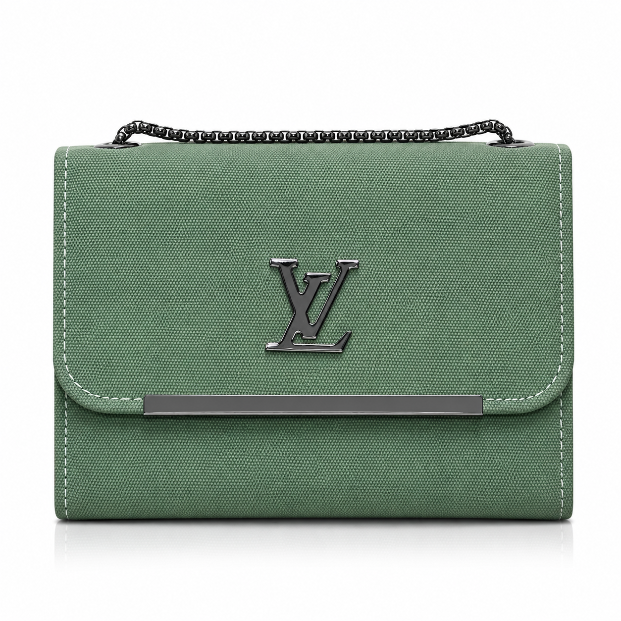Textured Flap Chain Shoulder Bag