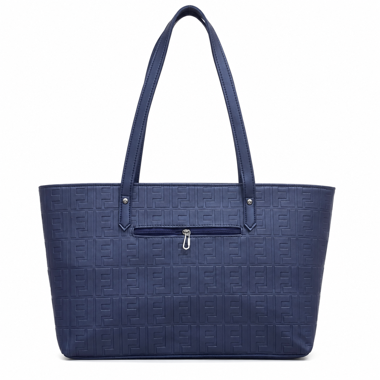 Structured Embossed Tote Bag with Scarf Accent