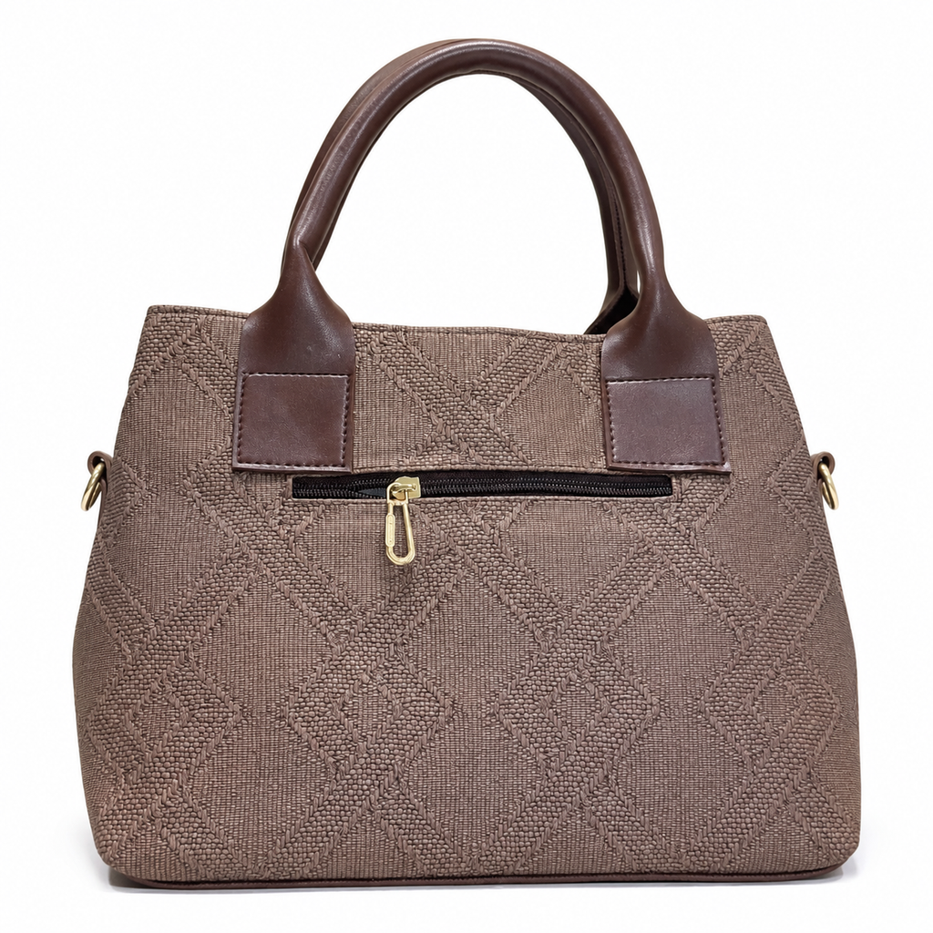 Structured Embossed Mommy Tote Bag