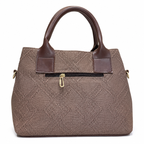 Structured Embossed Mommy Tote Bag