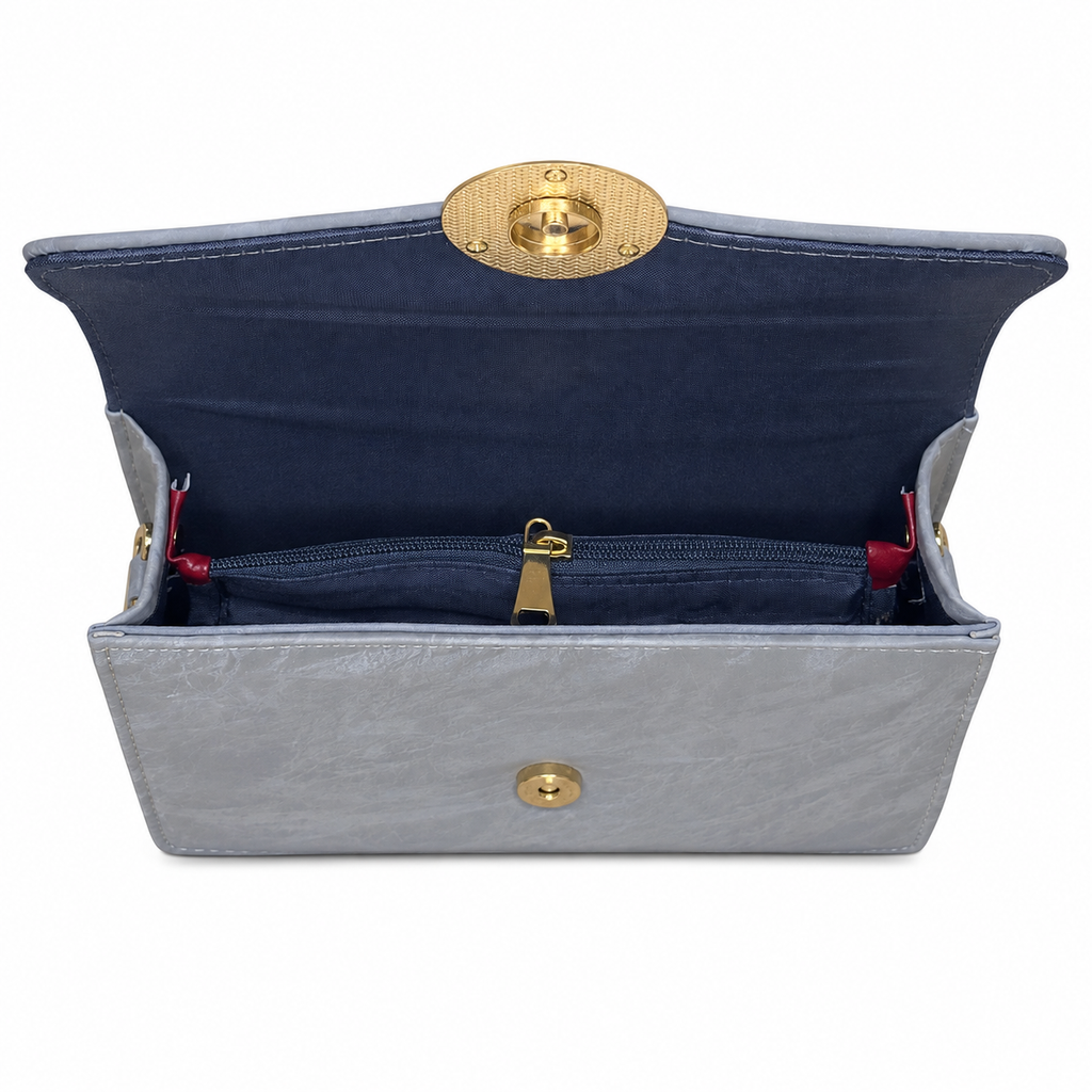 Marbled Flap Clutch Bag