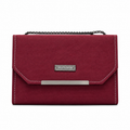 Textured Double-Chain Flap Shoulder Bag