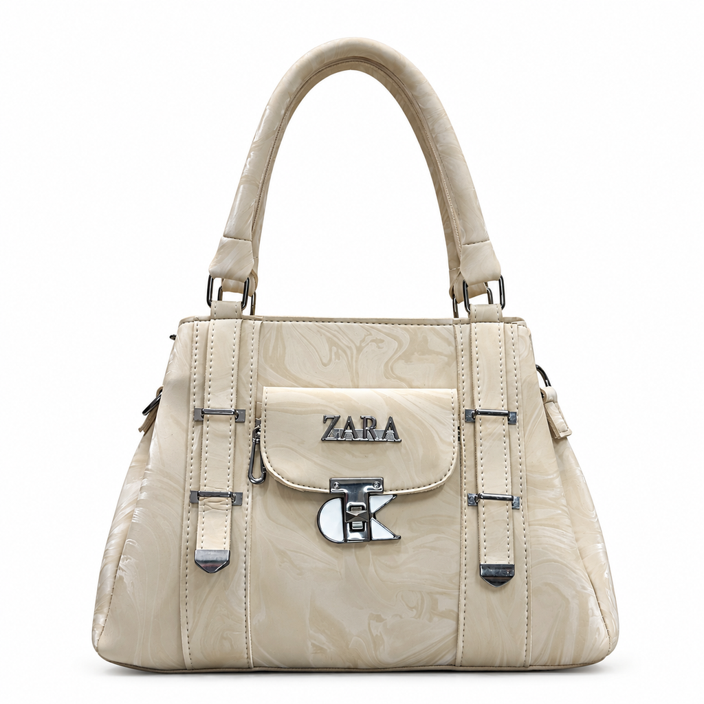 Marbled Structured Handbag