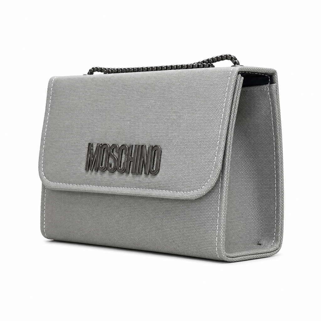 Textured Logo-Accent Flap Shoulder Bag
