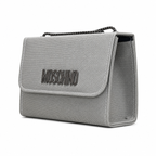 Textured Logo-Accent Flap Shoulder Bag