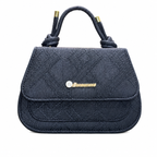 Textured Top-Handle Handbag with Scarf Accent