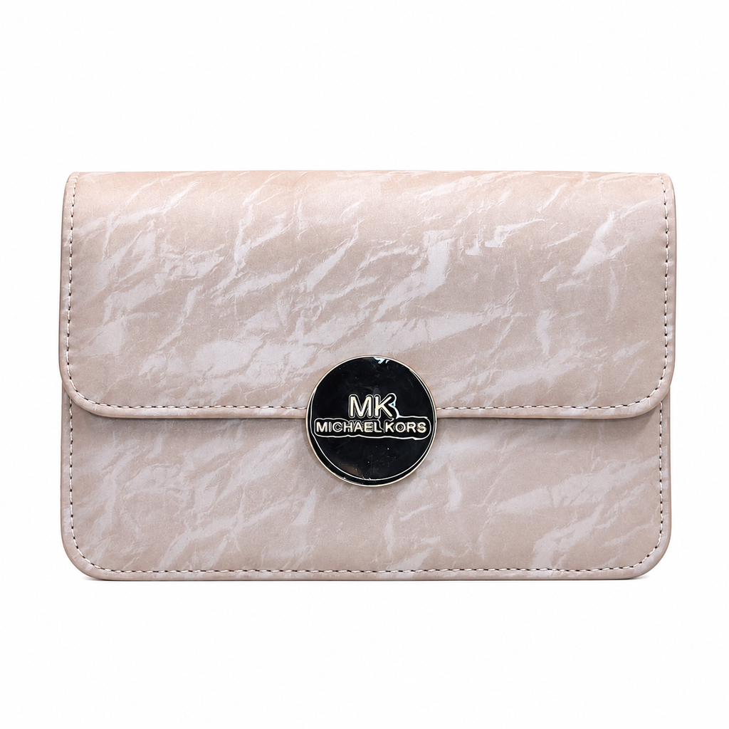 Marbled Flap Clutch Bag