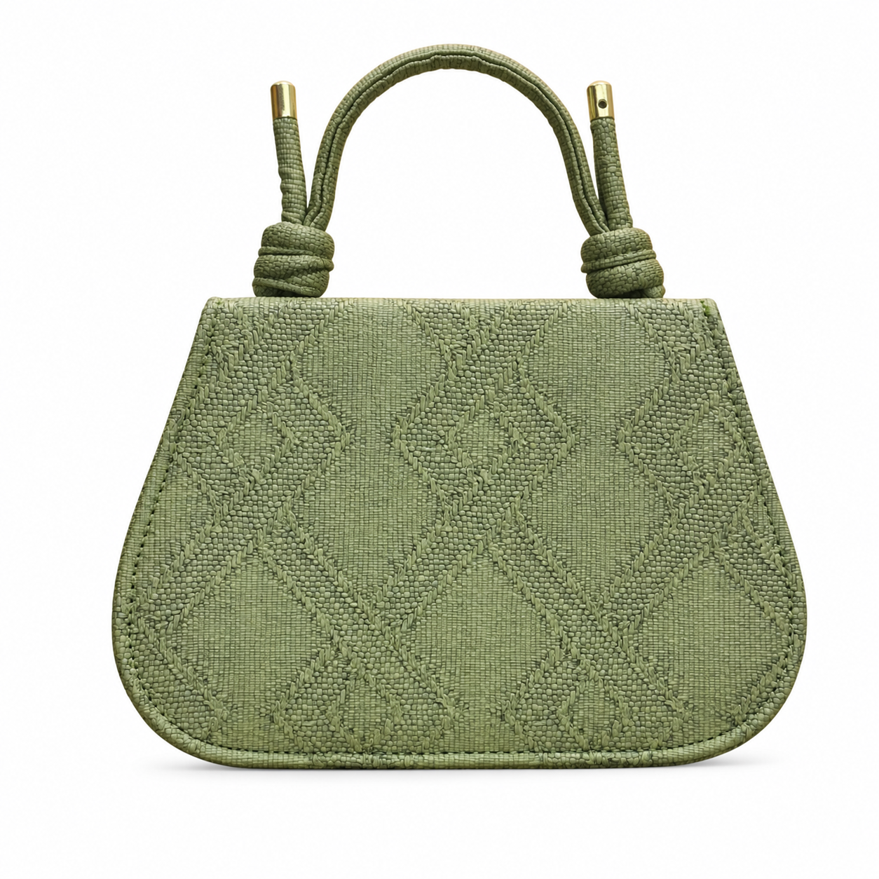 Textured Top-Handle Handbag with Scarf Accent