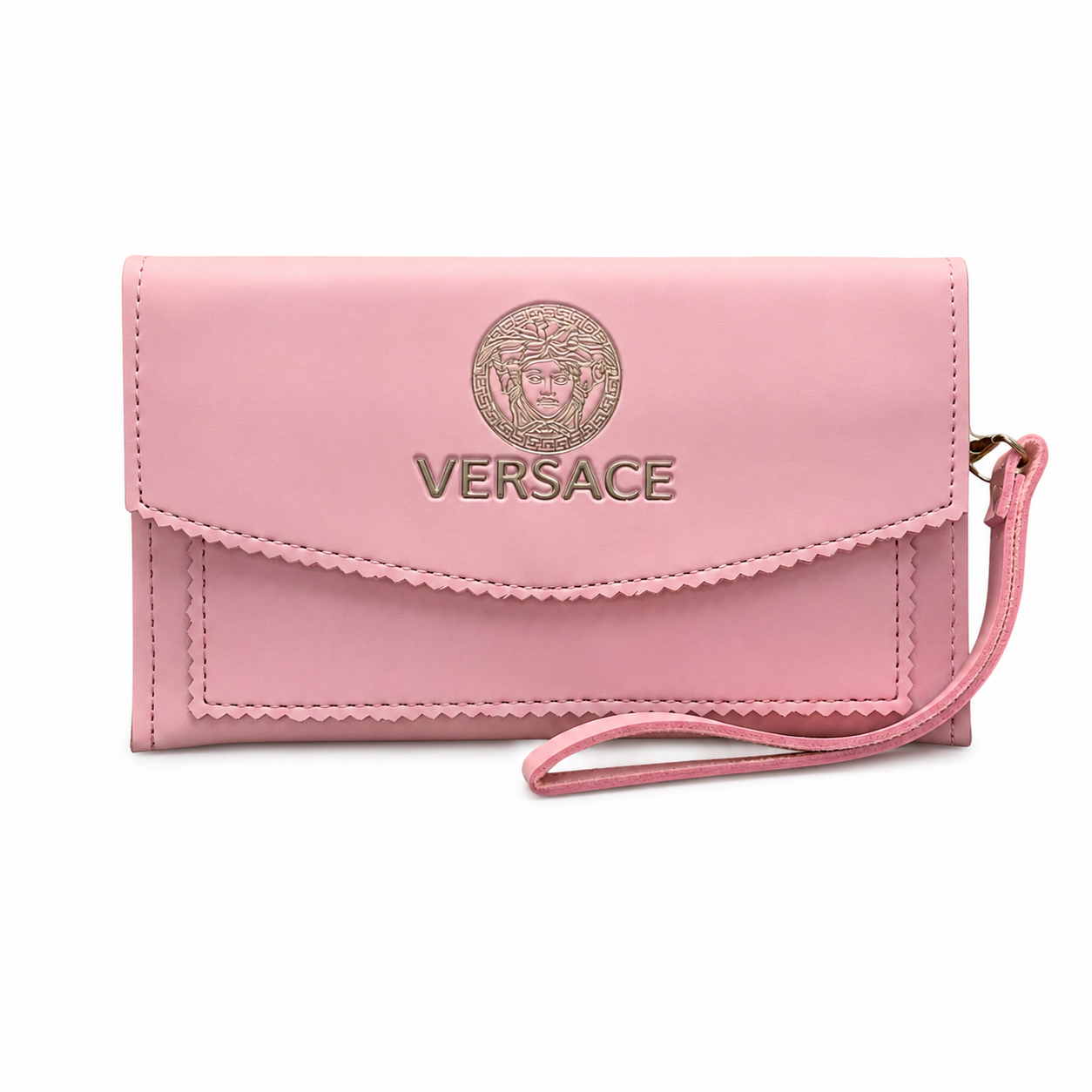 Scalloped Flap Wristlet Clutch
