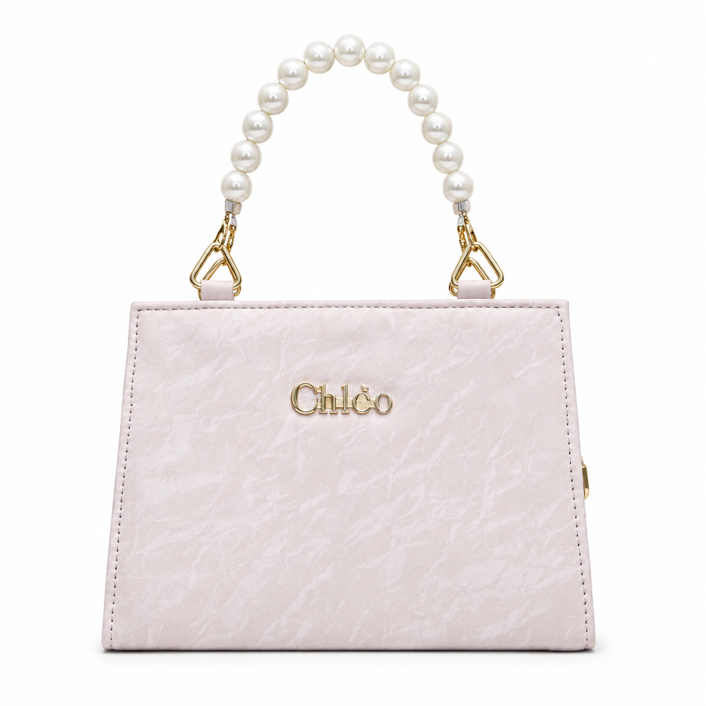 Pearl-Beaded Top-Handle Handbag