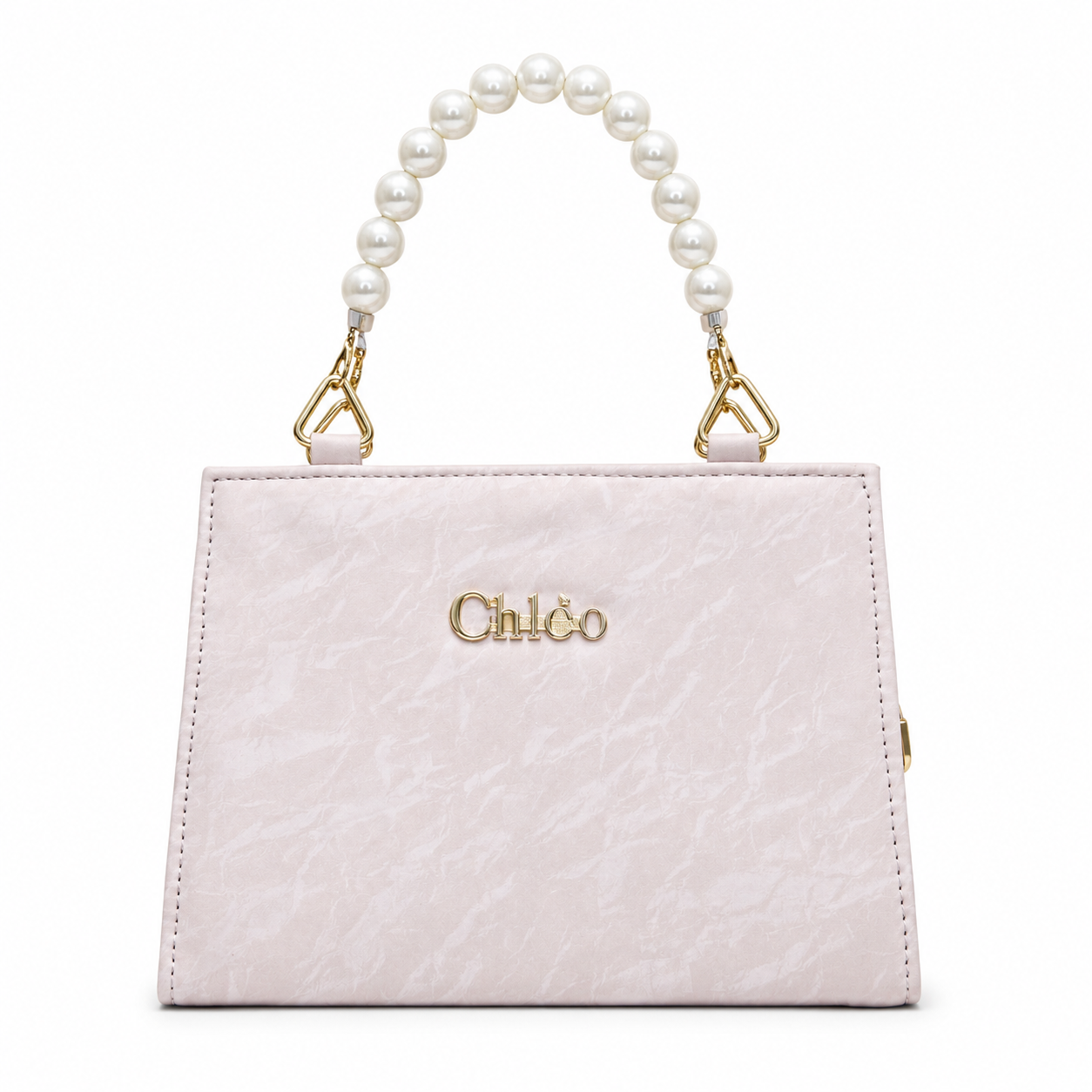 Pearl-Beaded Top-Handle Handbag