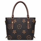 Floral-Pattern Structured Tote Bag