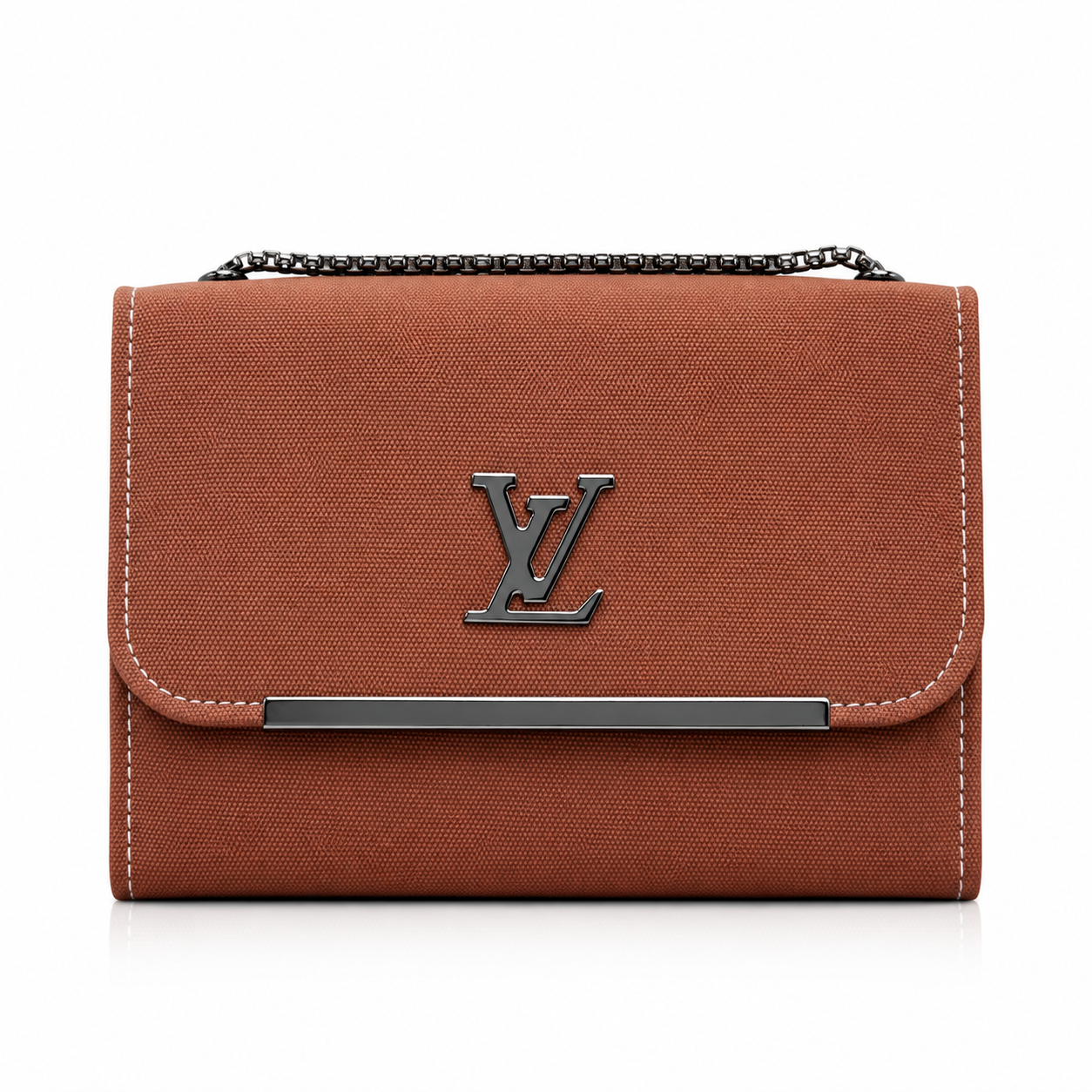 Textured Flap Chain Shoulder Bag