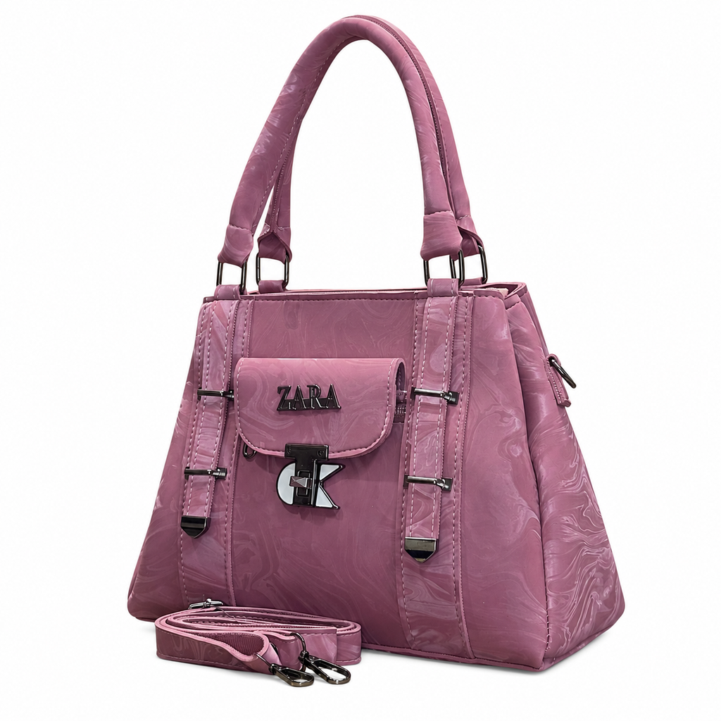Marbled Structured Handbag