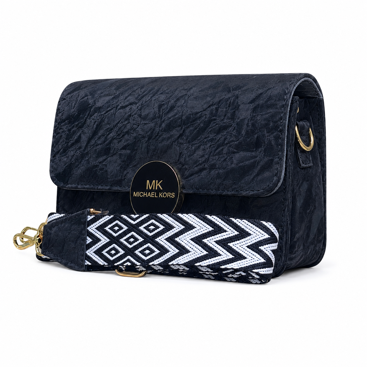 Marbled Flap Clutch Bag