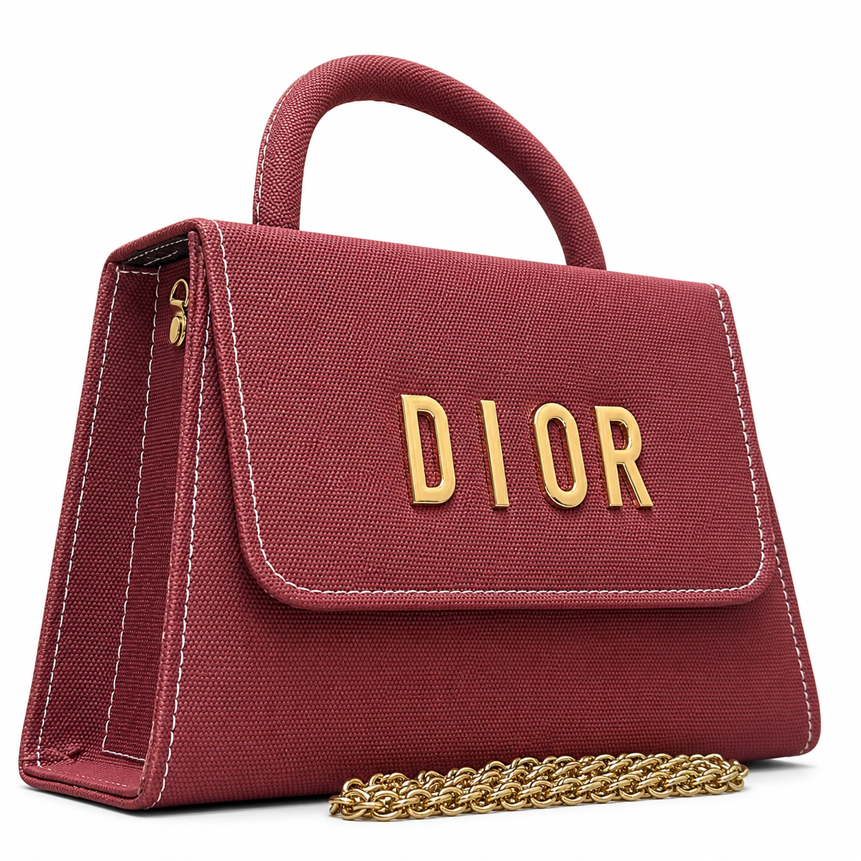 Structured Top-Handle Flap Bag with Chain Strap