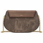 Pleated Textured Flap Chain Shoulder Bag