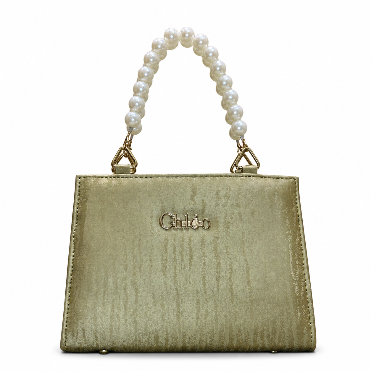 Pearl-Beaded Top-Handle Handbag