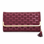 Patterned Envelope Clutch with U-Bar Detail
