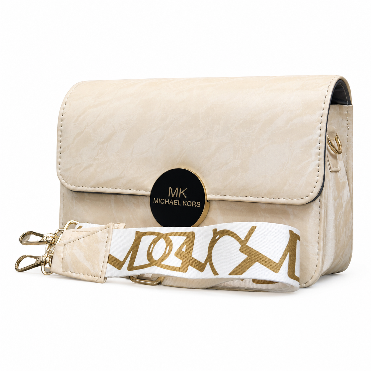 Marbled Flap Clutch Bag